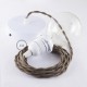 Pendel para pantalla, lámpara colgante cable textil Marrón en Algodón TC13