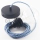 Pendel para pantalla, lámpara colgante cable textil Oceano en Algodón TC53