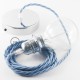 Pendel para pantalla, lámpara colgante cable textil Oceano en Algodón TC53