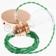 Pendel para pantalla, lámpara colgante cable textil Verde en tejido Efecto Seda TM06