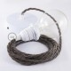 Pendel para pantalla, lámpara colgante cable textil Marrón en Lino Natural TN04
