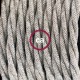 Pendel para pantalla, lámpara colgante cable textil Neutro en Lino Natural TN01