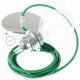 Pendel para pantalla, lámpara colgante cable textil Verde Glitter RL06