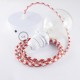 Pendel para pantalla, lámpara colgante cable textil Bicolor Rojo RP09