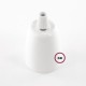 Pendel en porcelana, lámpara colgante cable textil Blanco en Algodón RC01