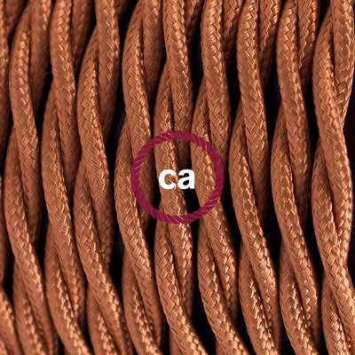 Pendel en porcelana, lámpara colgante cable textil Whiskey en tejido Efecto Seda TM22