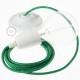 Pendel en porcelana, lámpara colgante cable textil Verde Glitter RL06