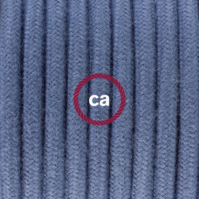 Pendel único, lámpara colgante cable textil Gris Piedra Algodón RC30