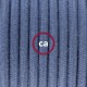 Pendel único, lámpara colgante cable textil Gris Piedra Algodón RC30