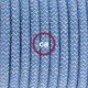Pendel único, lámpara colgante cable textil ZigZag Azul Steward RD75