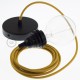 Pendel para pantalla, lámpara colgante cable textil Miel Dorado Algodón RC31