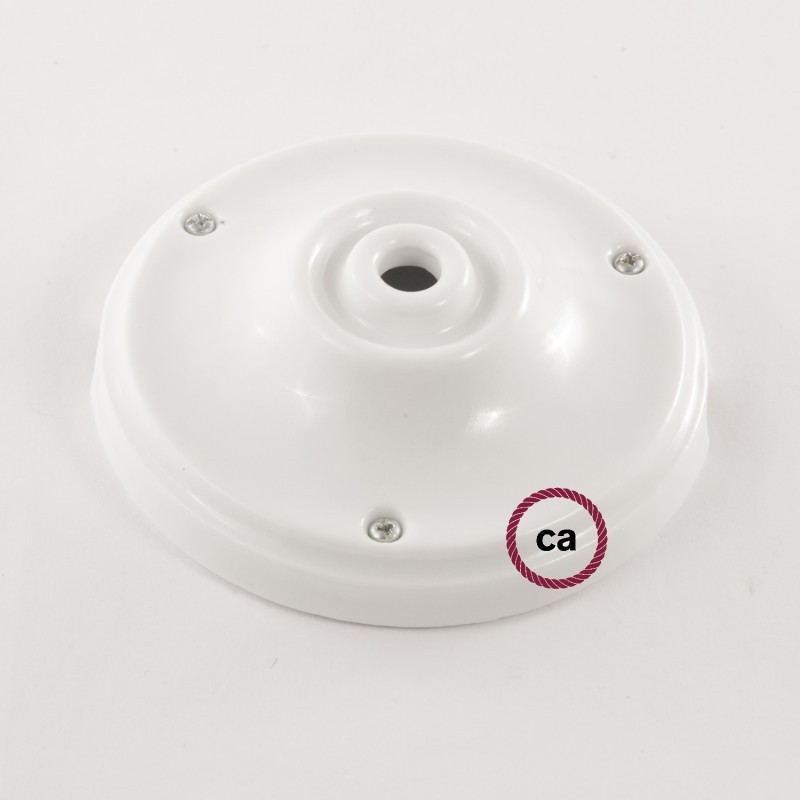 Pendel en porcelana, lámpara colgante cable textil Red Devil 3D RT94