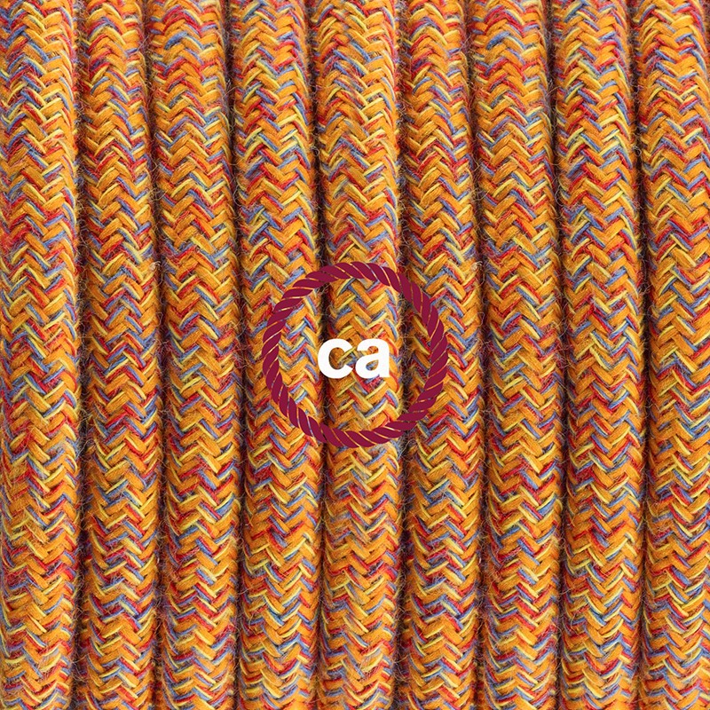 Pendel único, lámpara colgante cable textil Indian Summer Algodón RX07