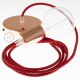 Pendel único, lámpara colgante cable textil Red Devil 3D RT94