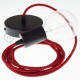 Pendel único, lámpara colgante cable textil Red Devil 3D RT94