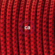 Pendel único, lámpara colgante cable textil Red Devil 3D RT94