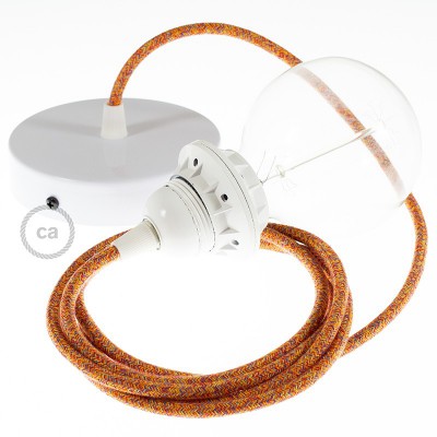 Pendel para pantalla, lámpara colgante cable textil Indian Summer Algodón RX07