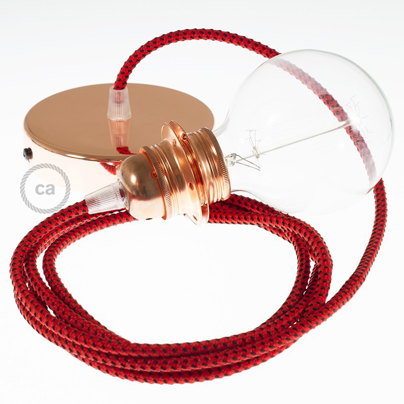 Pendel para pantalla, lámpara colgante cable textil Red Devil 3D RT94