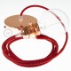 Pendel para pantalla, lámpara colgante cable textil Red Devil 3D RT94