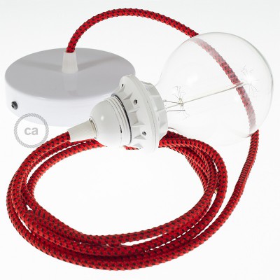 Pendel para pantalla, lámpara colgante cable textil Red Devil 3D RT94
