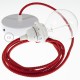 Pendel para pantalla, lámpara colgante cable textil Red Devil 3D RT94