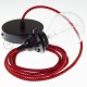 Pendel para pantalla, lámpara colgante cable textil Red Devil 3D RT94