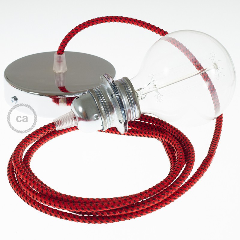 Pendel para pantalla, lámpara colgante cable textil Red Devil 3D RT94