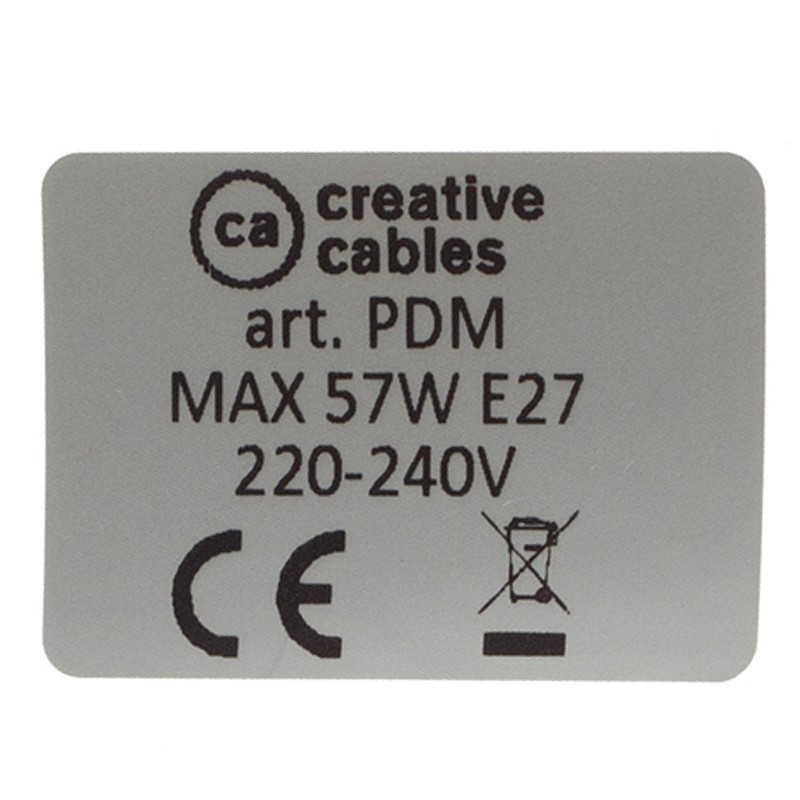 Pendel para pantalla, lámpara colgante cable textil Blanco en Algodón RC01