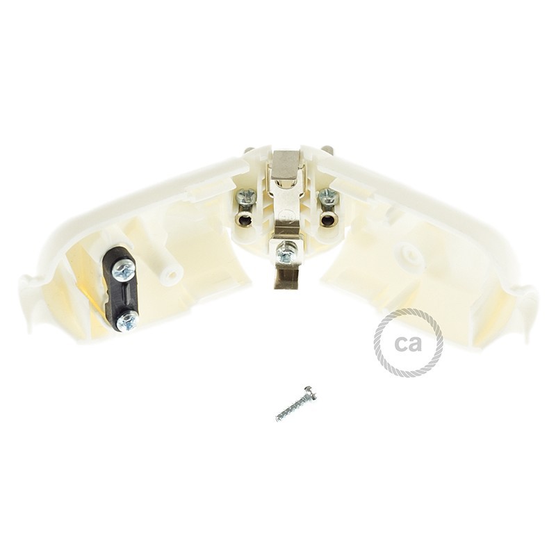 Clavija Schuko blanca – Made in Italy