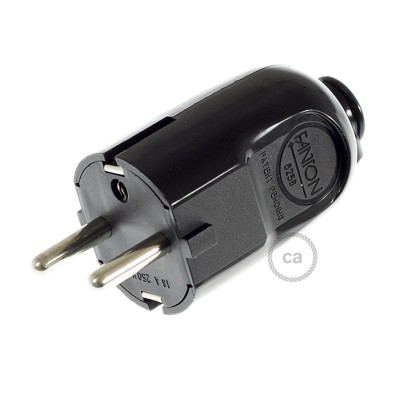 Clavija Schuko negra – Made in Italy