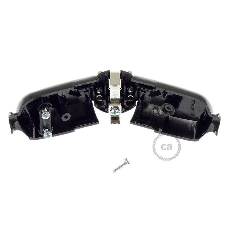 Clavija Schuko negra – Made in Italy