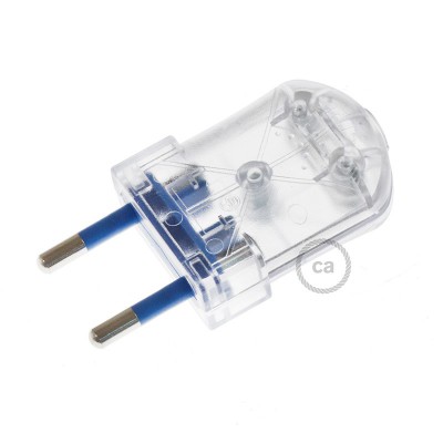 Clavija Transparente 2 Polos 10A (pequeña) – IMQ – Made in Italy