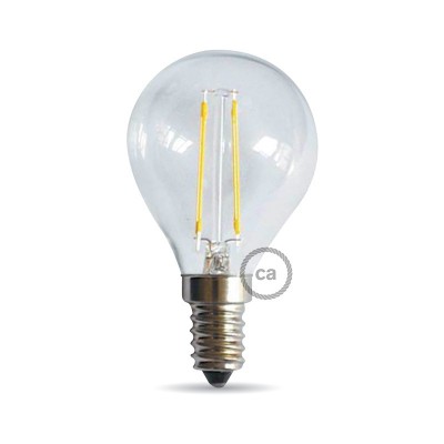 Bombilla filamento Led Esférica 4W E14 Clara