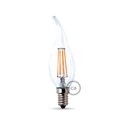 Bombilla filamento Led Golpe de viento 4W E14 Clara