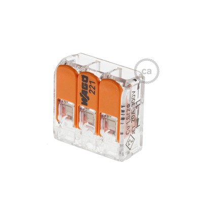 Borne universal 3 polos Transparente