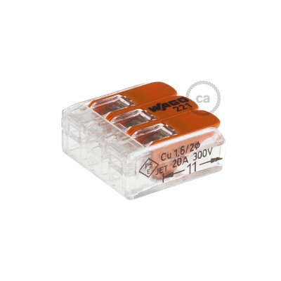 Borne universal 3 polos Transparente