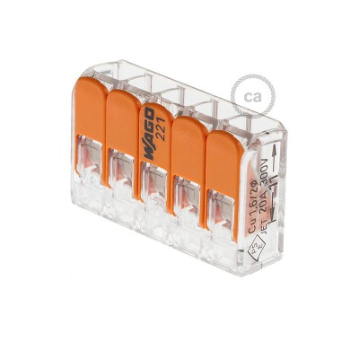 Borne universal 5 polos Transparente