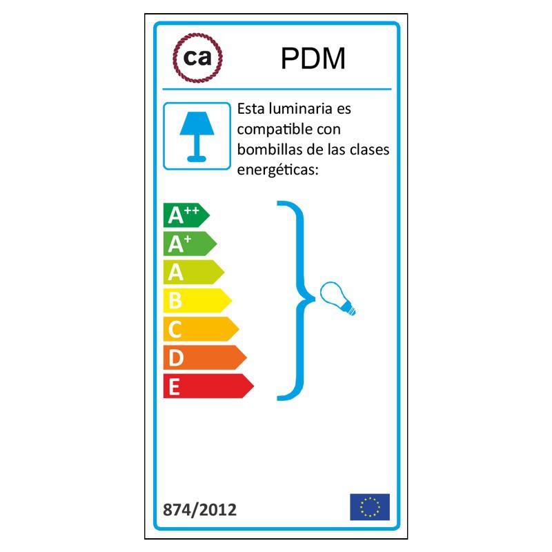 Pendel único, lámpara colgante cable textil Red Devil 3D RT94