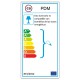 Pendel para pantalla, lámpara colgante cable textil Blanco en Algodón RC01