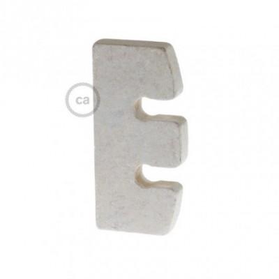 Ajustador de altura para lámpara colgante en madera pintada blanco. Made in Italy.