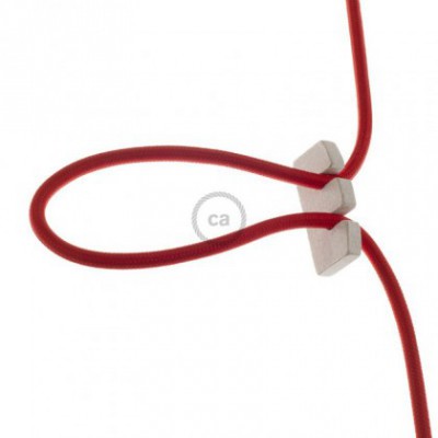 Ajustador de altura para lámpara colgante en madera pintada blanco. Made in Italy.
