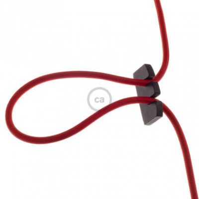 Ajustador de altura para lámpara colgante en madera pintada negro. Made in Italy.