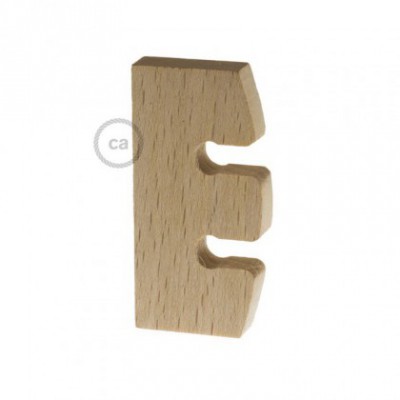 Ajustador de altura para lámpara colgante en madera neutral sin tratamiento. Made in Italy.