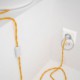 Cableado para lámpara, cable TM10 Efecto Seda Amarillo 1,8m. Elige tu el color de la clavija y del interruptor!