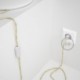 Cableado para lámpara, cable TM00 Efecto Seda Marfil 1,8m. Elige tu el color de la clavija y del interruptor!