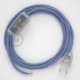 Cableado para lámpara, cable RM07 Efecto Seda Lila 1,8m. Elige tu el color de la clavija y del interruptor!