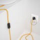 Cableado para lámpara, cable RM10 Efecto Seda Amarillo 1,8m. Elige tu el color de la clavija y del interruptor!