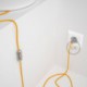 Cableado para lámpara, cable RM10 Efecto Seda Amarillo 1,8m. Elige tu el color de la clavija y del interruptor!