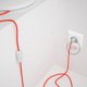 Cableado para lámpara, cable RF15 Efecto Seda Naranja Flùo 1,8m. Elige tu el color de la clavija y del interruptor!