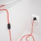 Cableado para lámpara, cable RF15 Efecto Seda Naranja Flùo 1,8m. Elige tu el color de la clavija y del interruptor!
